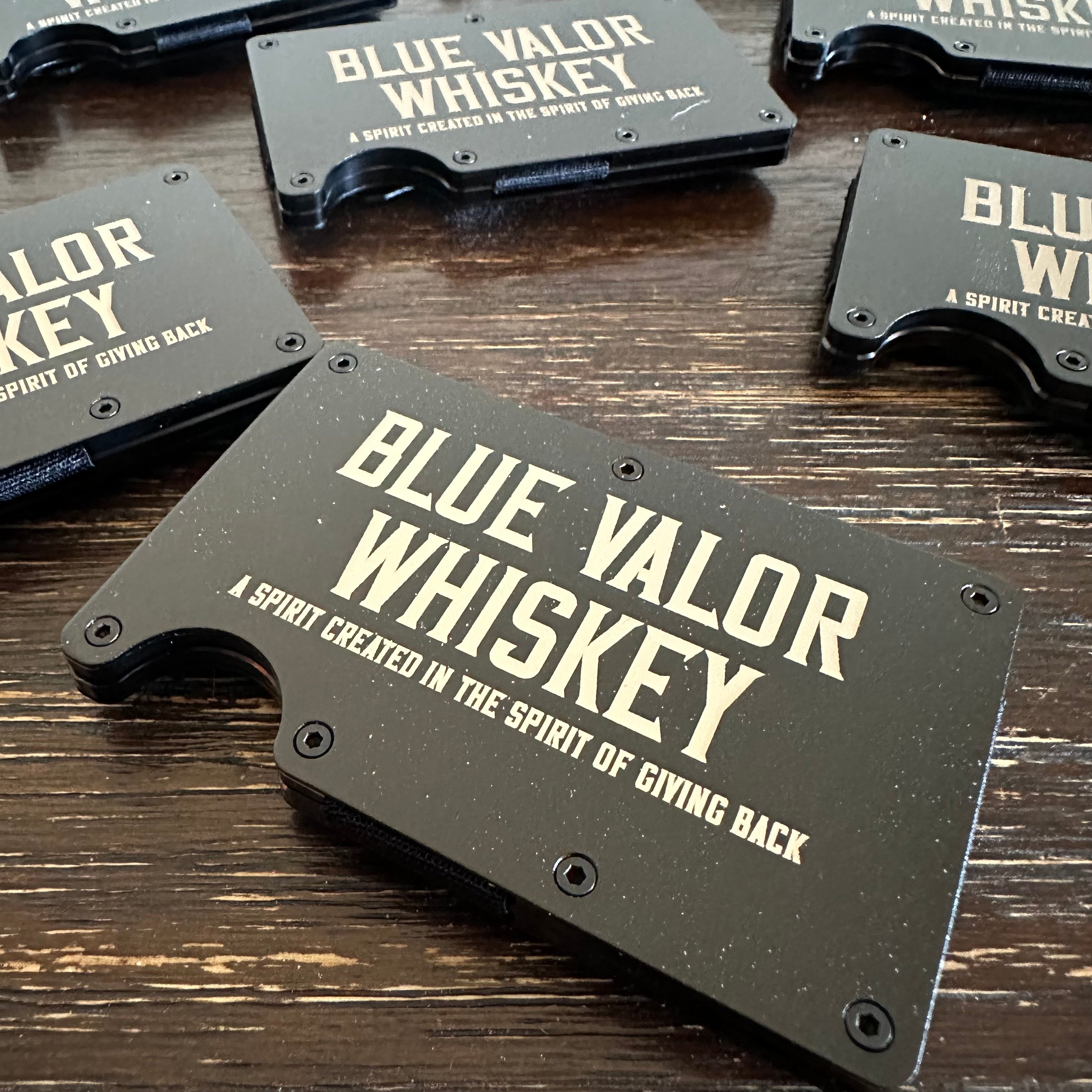 Blue Valor Whiskey RFID Card Wallet