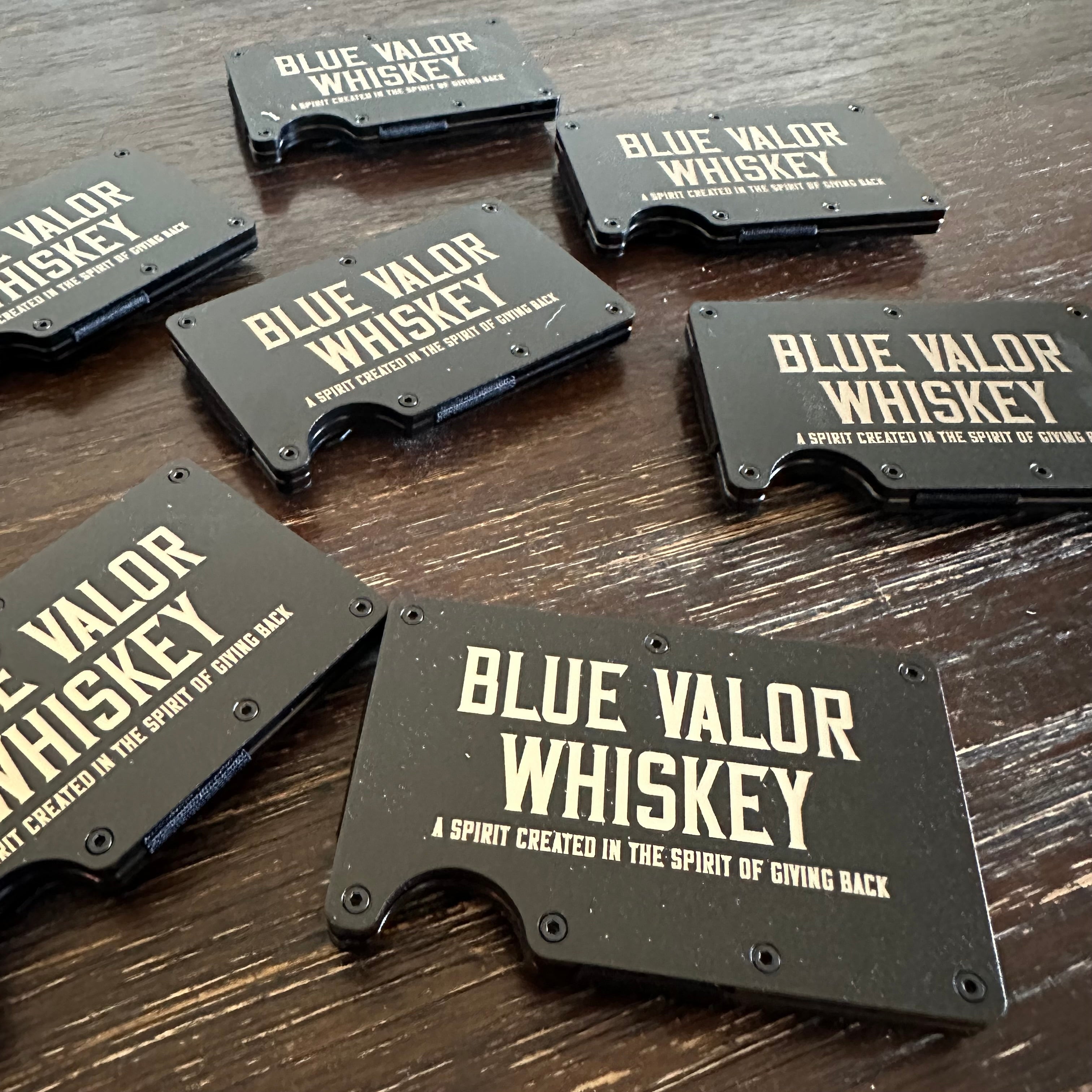 Blue Valor Whiskey RFID Card Wallet